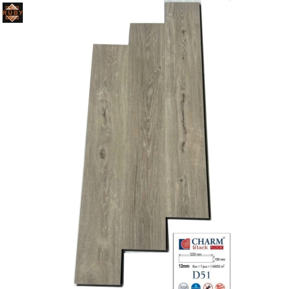 Sàn Gỗ Charm Wood Cốt Đen 12mm D51