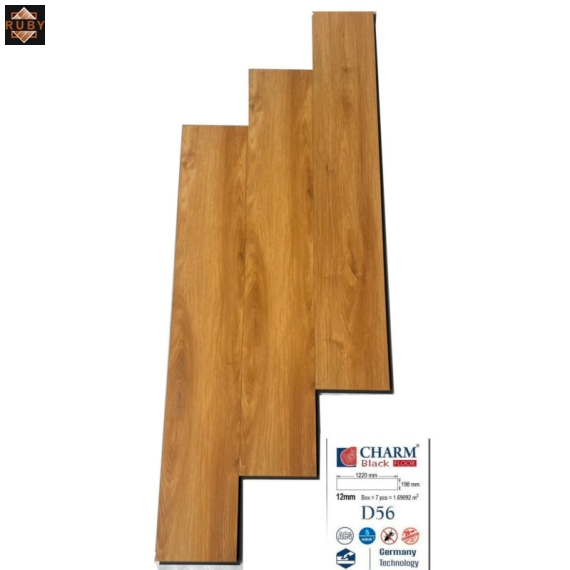 Sàn Gỗ Charm Wood Cốt Đen 12mm D56