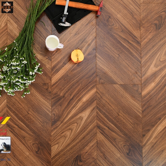 Sàn Gỗ Morser Xương Cá XK142 Vân 3D Cốt Xanh