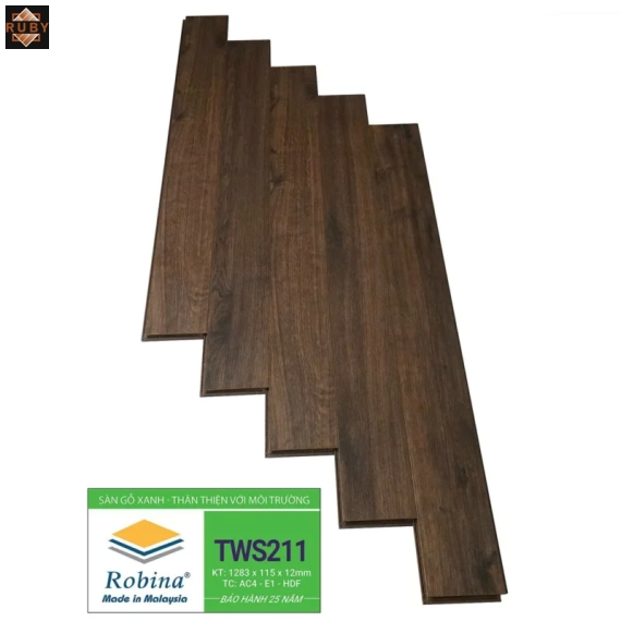 Sàn Gỗ Robina Bản Nhỏ 12mm TWS211